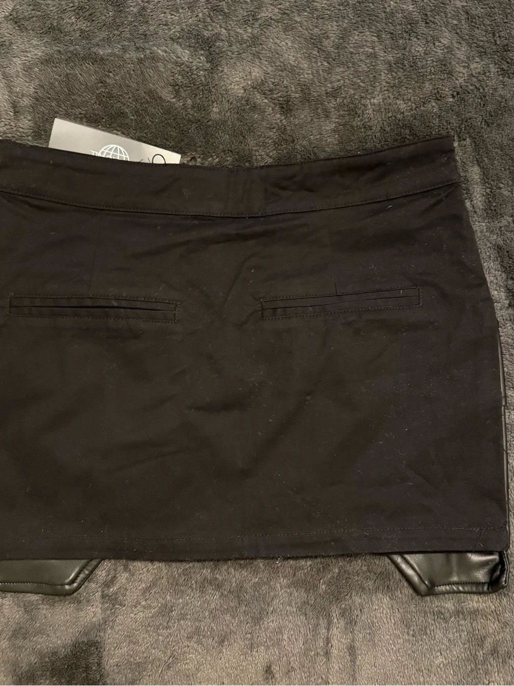 Lux to Kill Black Faux Leather Paneled Mini Skirt